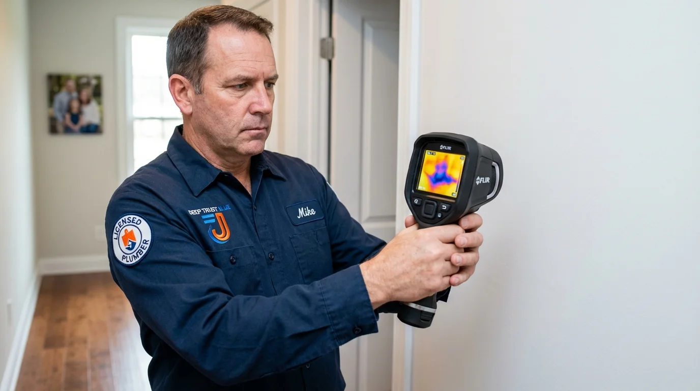 Thermal imaging leak detection by Johns Plumbing LLC in Crooksville
